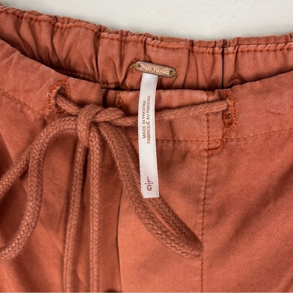 Free People NWT Slouchy Boho Beach Festival Drawstring Cinched Burnt Orange - Picture 4 of 4